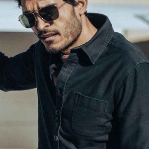 Taylor Stitch The Mechanic Shirt in Black Reverse Sateen - 46 XXL